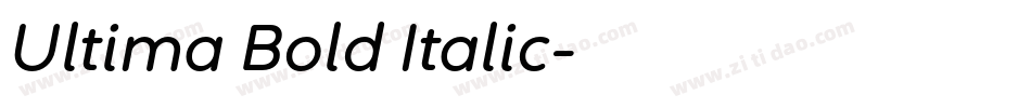 Ultima Bold Italic字体转换